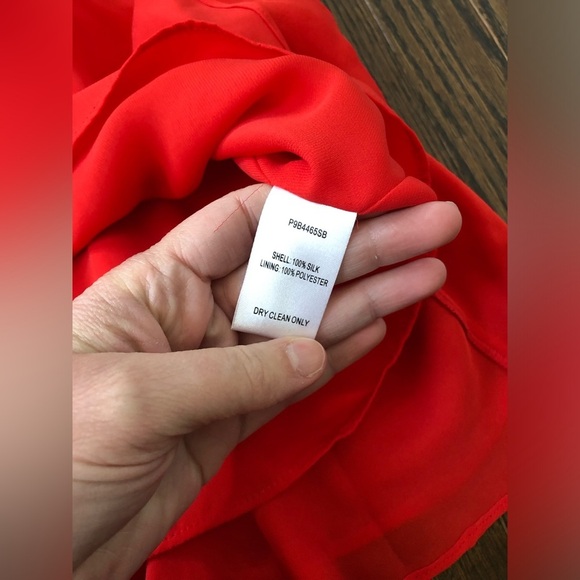 Parker Women’s 0 Tangia 100% Silk Ruffled Tiered Mini Dress in Red Flare - NWT! - Picture 13 of 15